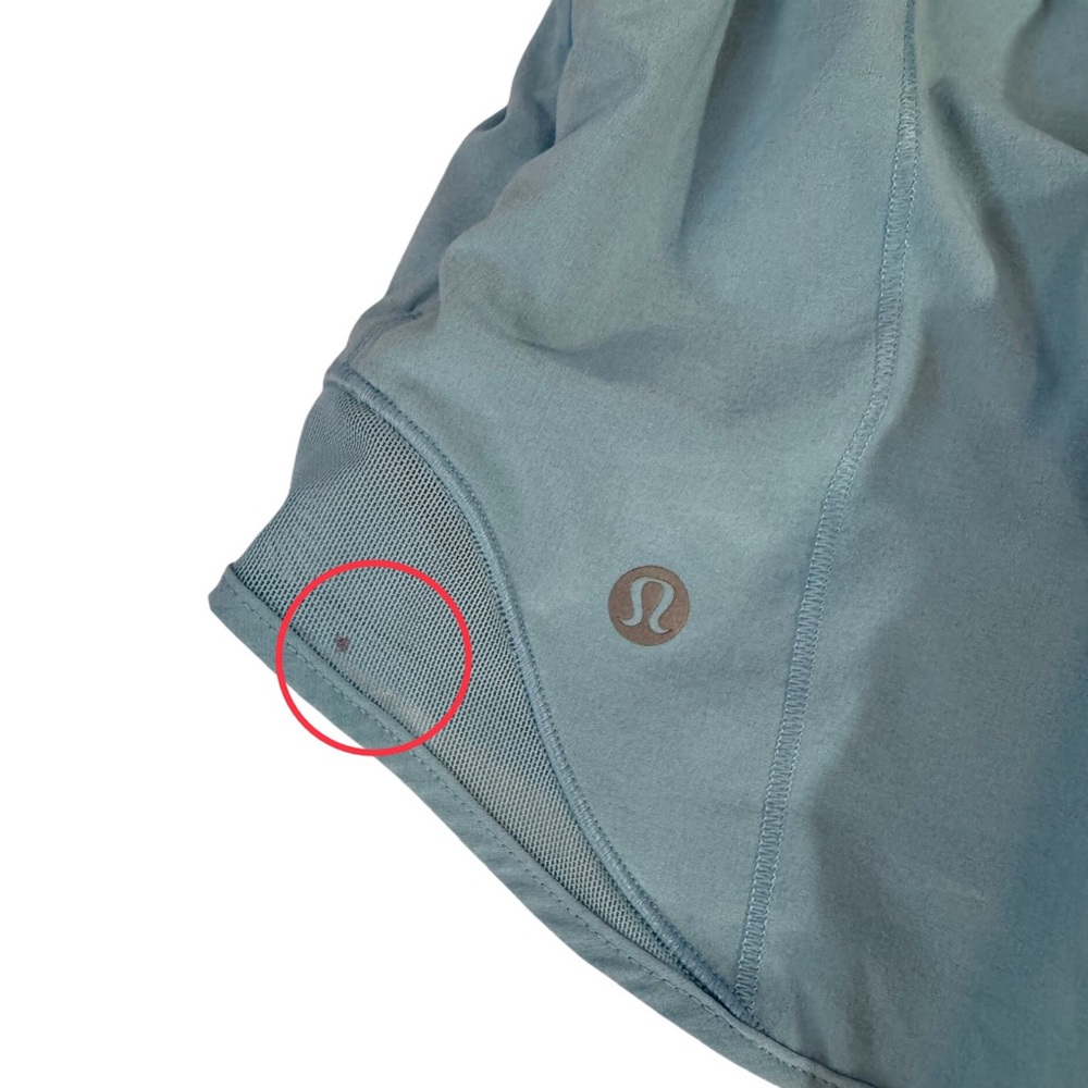 ❌❌Lululemon Size 4 Light Blue Hotty Hot Shorts 4” Inseam Lined Gym Yoga Athletic - Picture 4 of 7